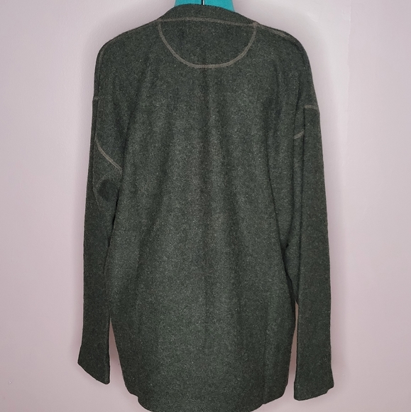 Pure and Simple Men's Henley Sweater Lambswool size Large - Picture 2 of 4